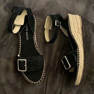 Franco Sarto Lexie Black Suede Sz 6